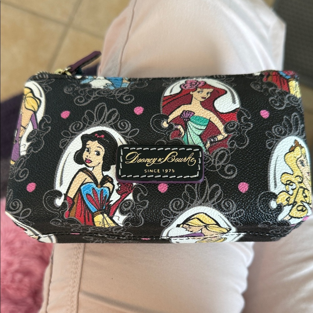 Dooney & Bourke Black Multicolor Princess Cosmetic Bag
